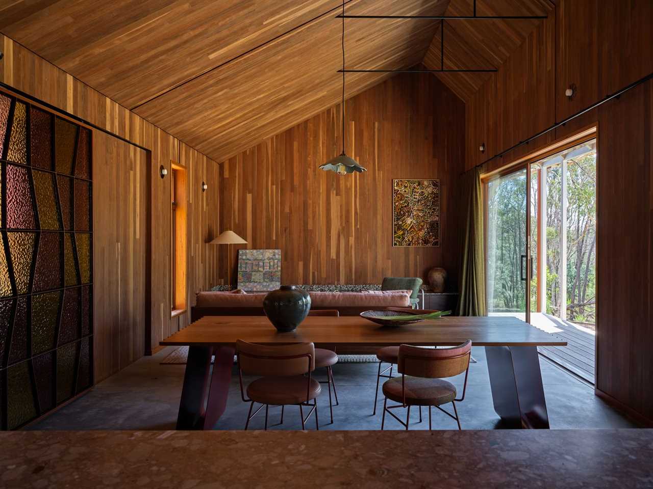Burnt-Orange Corrugated Steel Clads This Australian Saltbox House