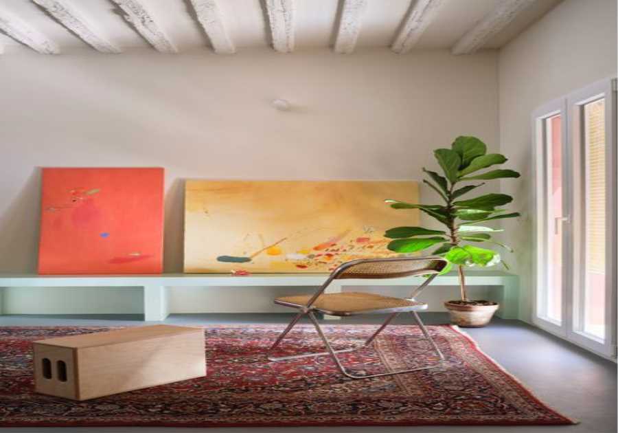 The Yellow Steel Prop in This Stripped-Back Madrid Townhome Made Us Do a Double Take