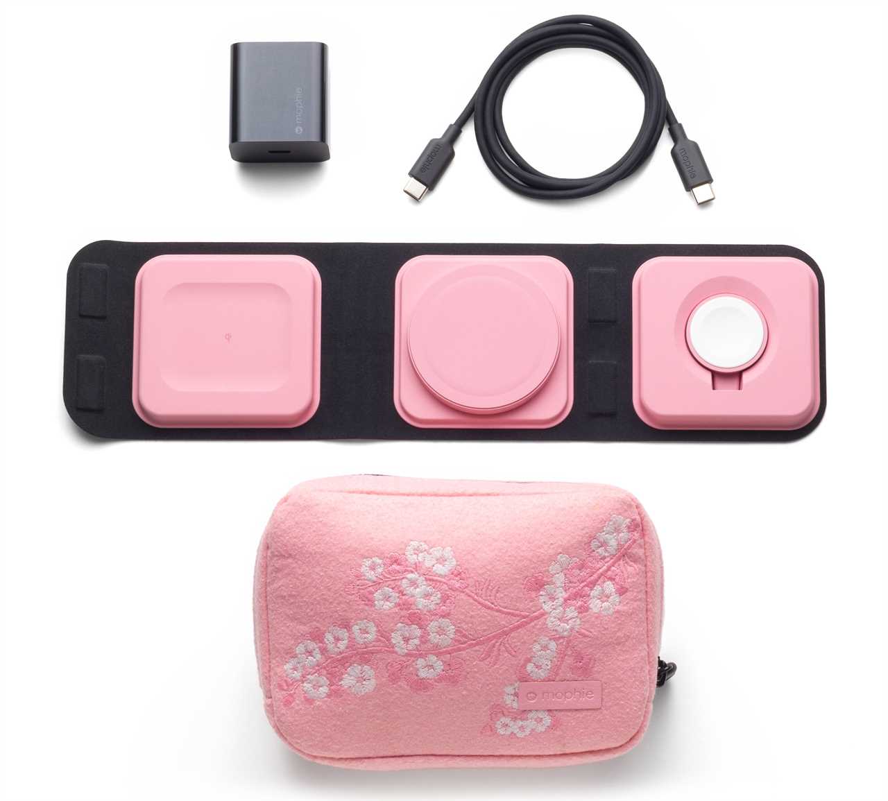 Mophie 3-in-1 Travel Charger (Cherry Blossom)