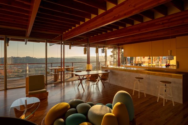 The Coffee Tables in This Modernist-Inspired L.A. Home Are Boulders Excavated From the Site