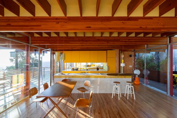 The Coffee Tables in This Modernist-Inspired L.A. Home Are Boulders Excavated From the Site