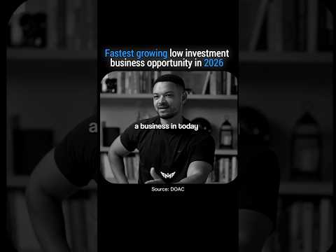 The Fastest-Growing Low-Investment Business Opportunity in 2026 #motivation #mindset