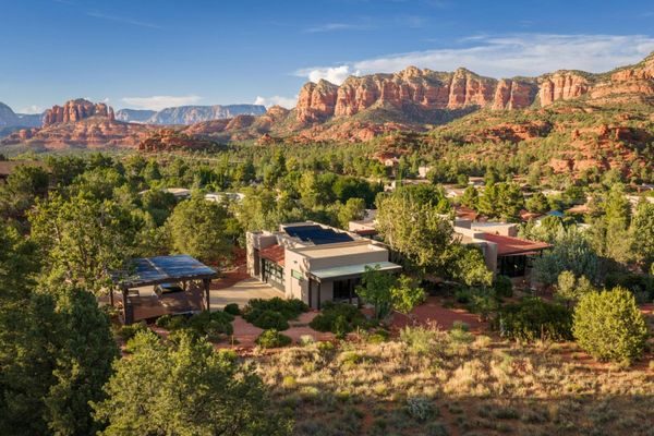 Enjoy Red Rock Views From This Glass-Encased Sedona Retreat Asking $2.1M