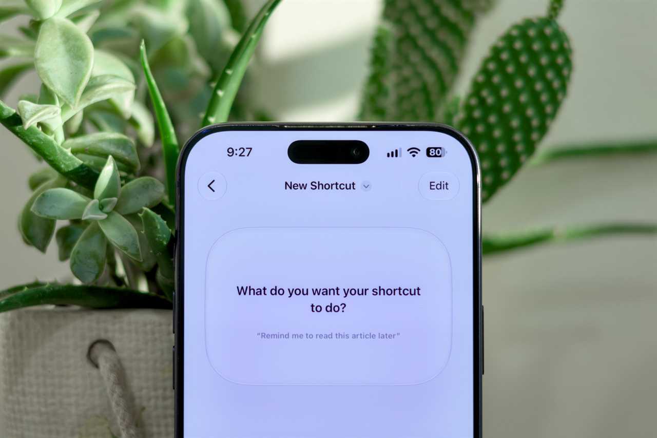 Using AI to build shortcuts on iOS 27