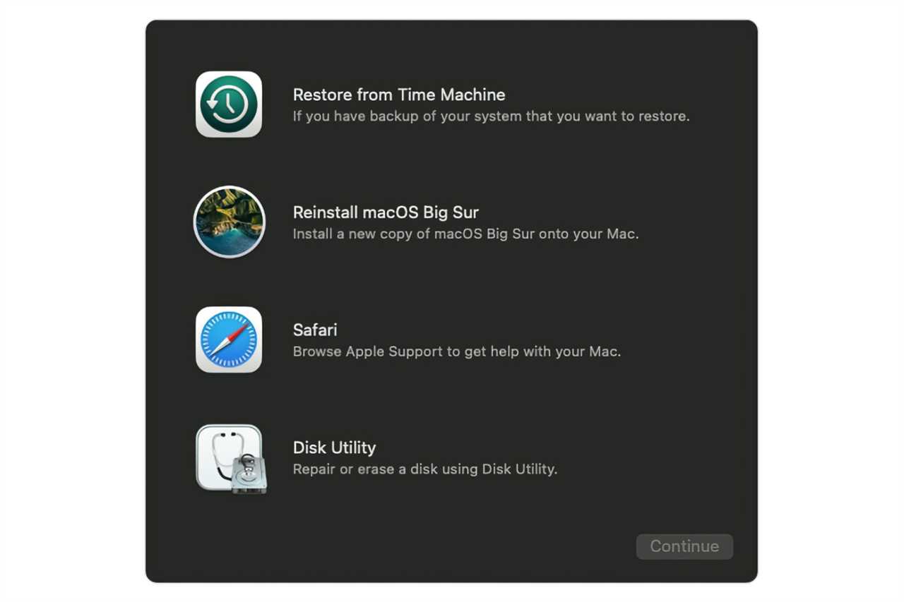 macOS Recovery utilities