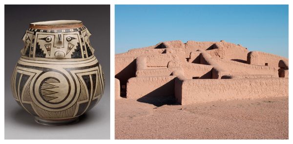 Lizardo’s research looks at other traditional arts and crafts as a way of studying history. The prehistoric archaeological site of Paquimé in Casas Grandes, Chihuahua, Mexico, (right) had an extensive ceramic production full of recurring symbols and motifs related to their surroundings, according to the architectural designer.