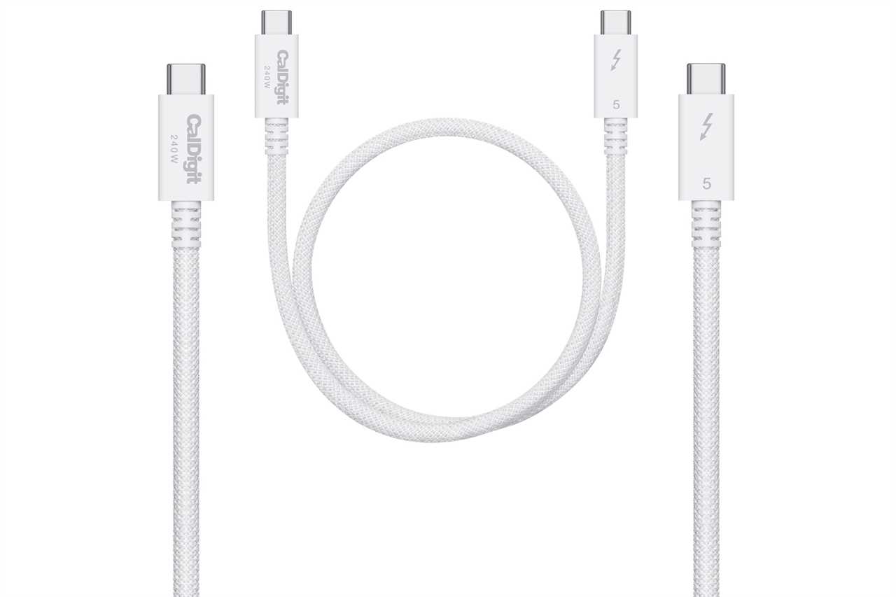 CalDigit Thunderbolt 5 Pro Cable – Best budget 0.5m 240W PD Thunderbolt 5 cable