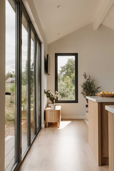 Floor-to-ceiling aluminum glazing is also meant to make the home feel more expansive, while connecting it to the surrounding landscape. Cormac and Ciaran envision these homes on multi-generational lots.