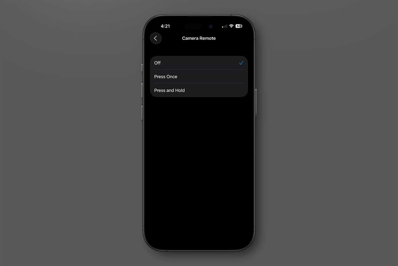 iOS 26 camera airpods remote