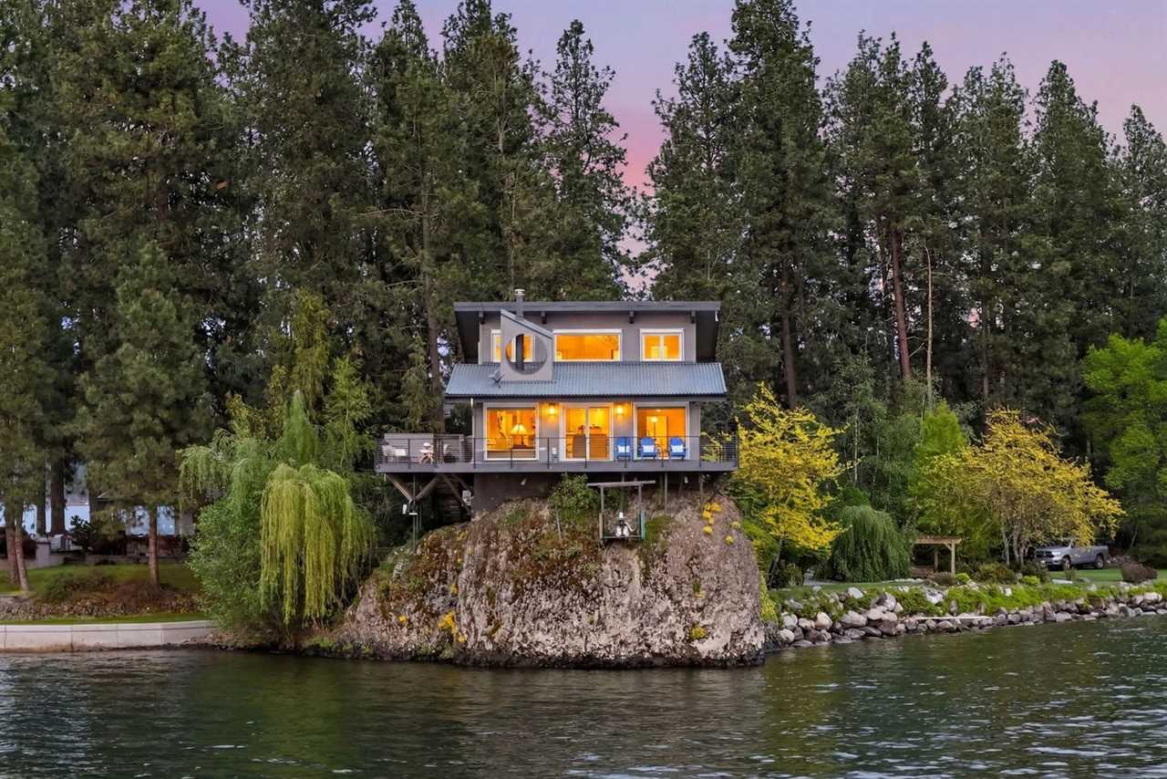 Lake Coeur D’Alene’s  Iconic House on a Rock Lists for $9.5M