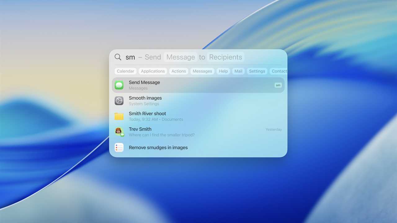 Spotlight macOS Tahoe