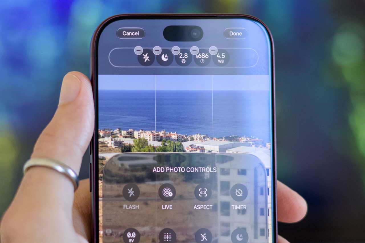 iPhone 18 Pro showing the new Pro camera controls