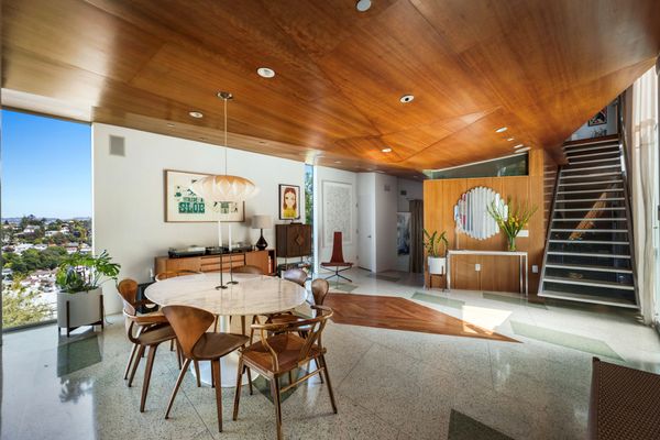 Cherry wood was used for the paneling.