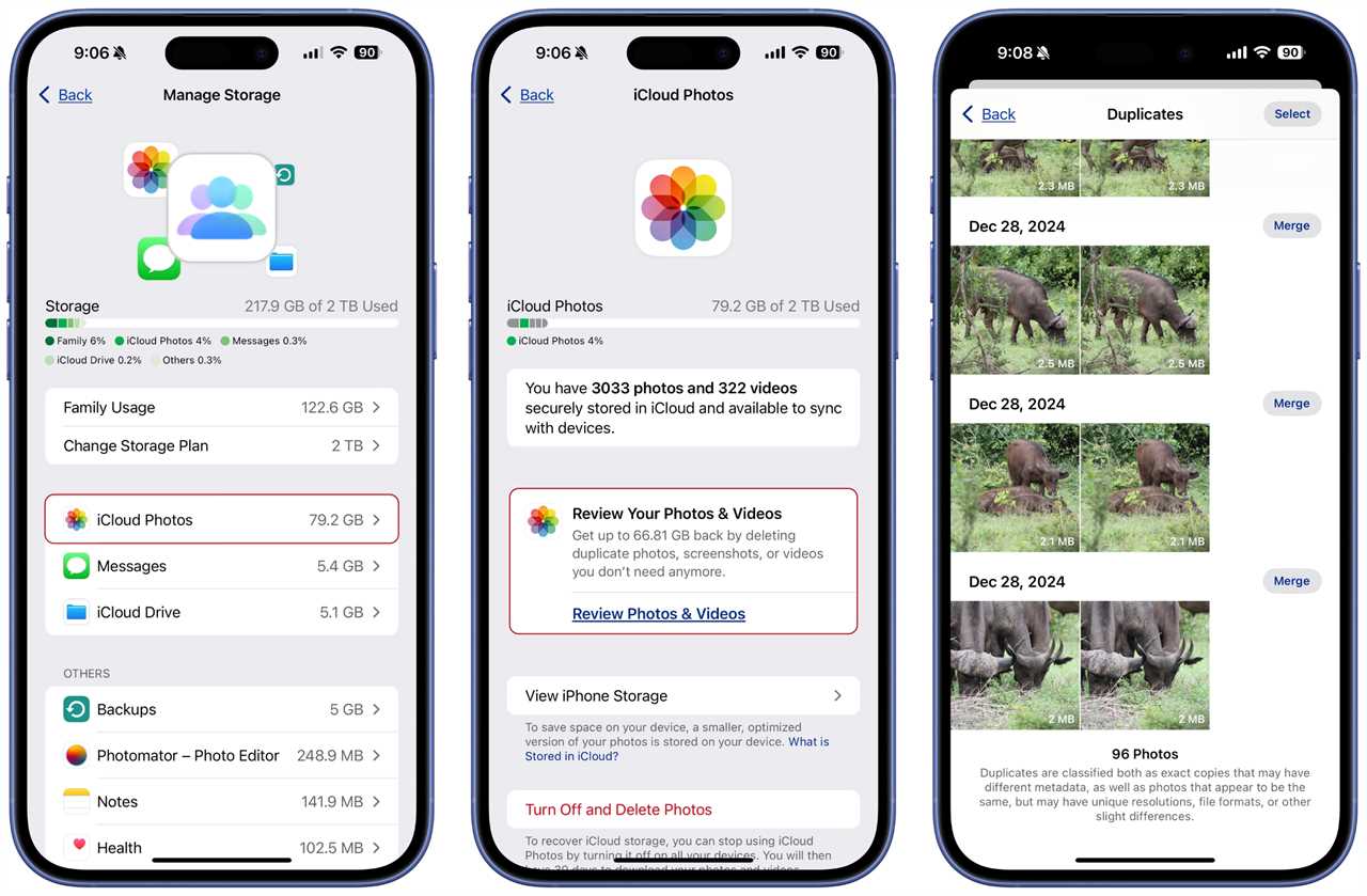 icloud manage storage photos