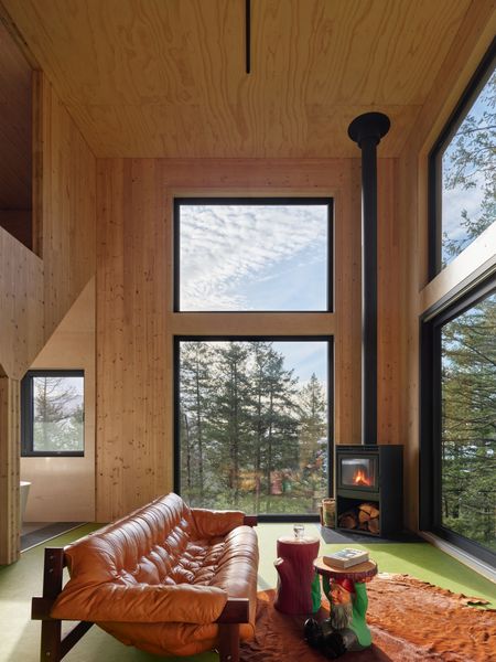 The couple coveted this Percival Lafer sofa for years, and a friend eventually bought it for them as a gift. "I love those colors of the '70s. Nothing against modernism, to each their own but I wanted color, and so we leaned into that palette with this old, harvest gold leather," says Sean.