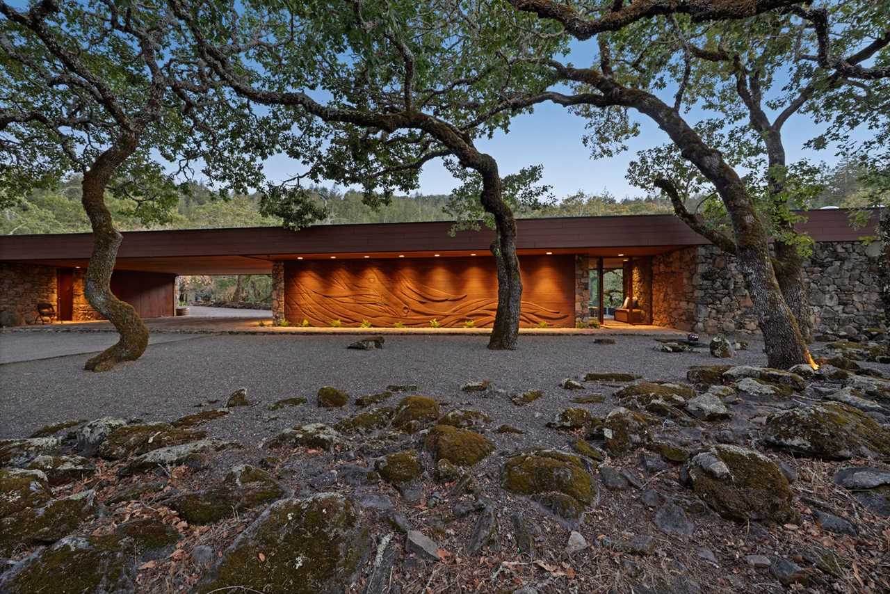 In Northern California, an Architect’s Stone-Clad $3M Home Brings the Hillside Inside
